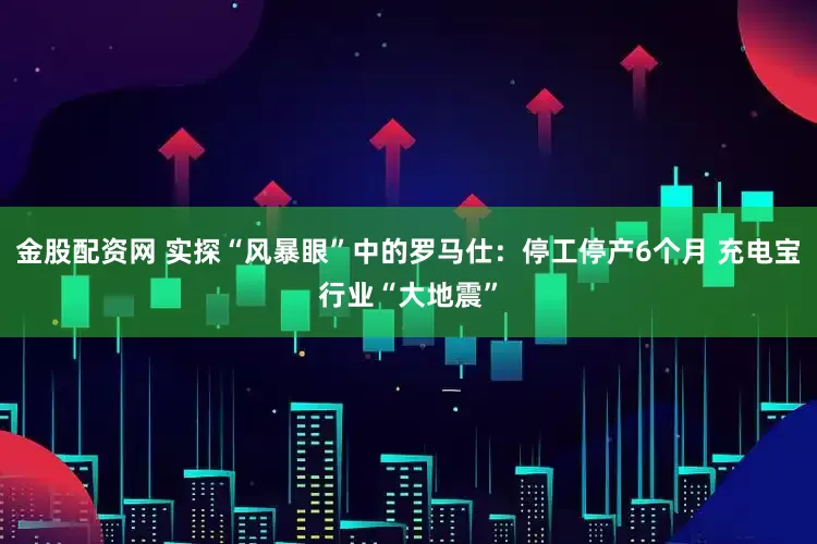 金股配资网 实探“风暴眼”中的罗马仕：停工停产6个月 充电宝行业“大地震”